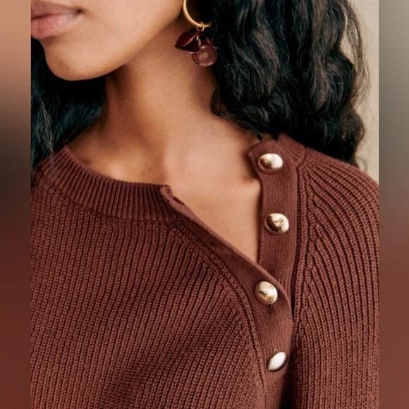 NWOT Sezane Gary Jumper in caramel, Size Small - Picture 4 of 6